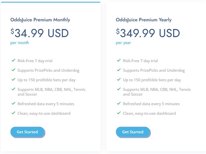 OddsJuice pricing