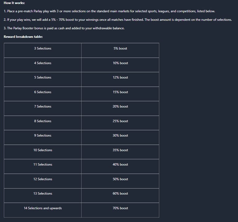 Legendz Parlay Booster